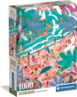 Obrázok produktu pre Clementoni Puzzle 1000 elementów Niedziela na Plaży Kompaktowe, Ekologiczne