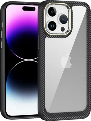 Produktbild von Wörleonline iPhone 12 Pro Max Hülle Handyhülle in Carbon Optik Case Cover, Schwarz