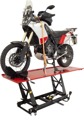 Produktbild von Motorradhebebühne hydraulisch 450 kg Extra-Breit 68 cm Parallelhub Motorradheber Hebebühne rot