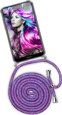 Produktbild von TWIST-Case + TWIST-Cord für Nokia 7.1, Farbe:Crazy Unicorn (Silber)