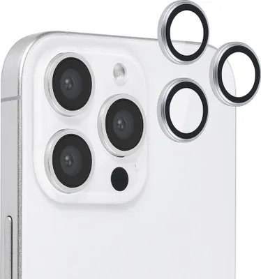 Produktbild von TUNIQ iPhone 16 Pro Max Lens protector - Tempered glass - Silver