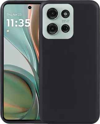 Image de Pour Motorola Moto G75 5G Silicone TPU Protection Housse Etui Couverture Flexible mince Noir