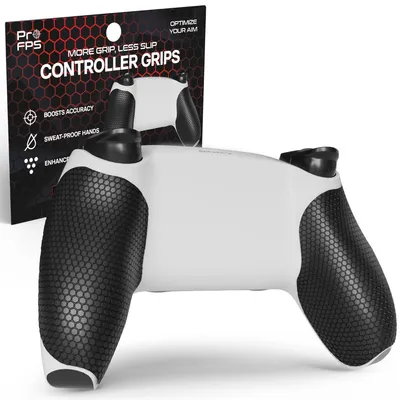 Immagine prodotto di ProFPS Antislip Controller Grip per PS5 Accessori - Accessori per controller PS5 per una migliore presa, comfort e precisione dell'aimbot - Accessori per PlayStation con adesivi e stickers