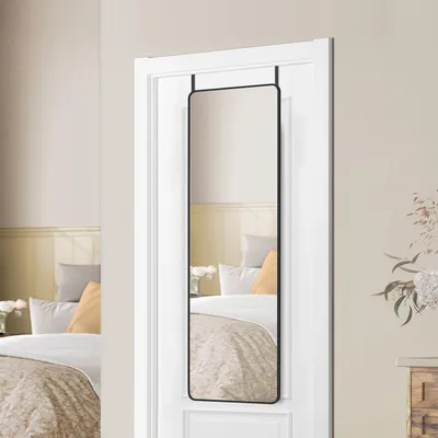 Zdjęcie produktu dla SONGMICS, lustro panoramiczne, 120 x 40 cm, prostokątne, ze szkła hartowanego – kolor czarny