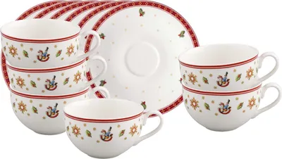 Produktbild von Villeroy & Boch Toy's Delight Kaffeetasse mit Untertasse 170 ml Weiß (rund) 6er Set