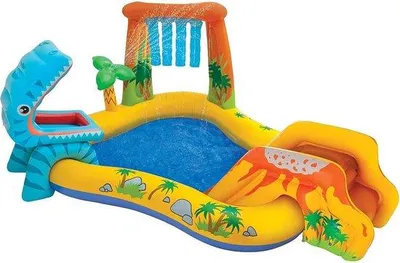 Produktbild von Famanu aufblasbares Wasserspielzentrum Dinosaurier - 98 x 75 x 43 Zoll