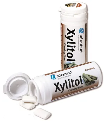 Obrázek produktu pro Miradent Xylitol žvýkačka skořice (30ks), 12193