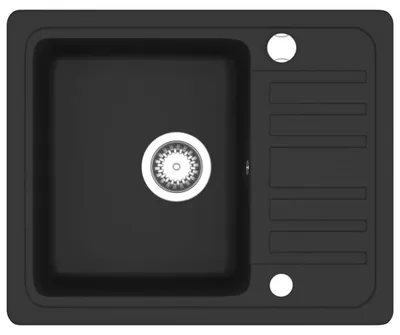 Obrázok produktu pre vidaXL Granitový drez Single Bowl Black