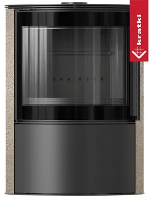 Produktbild von BJORN Ø 150 7 kW freistehender Stahlofen, dekorative GOLD SATIN-Speicherkeramik; Stahlabdeckung; schwarzes Thermotec
