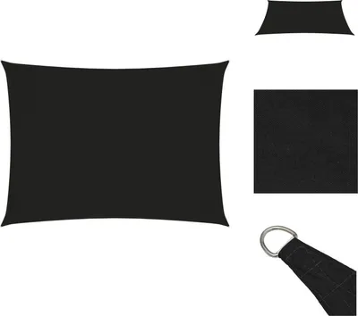 Produktbild von vidaXL Sonnensegel Oxford-Gewebe Rechteckig 2,5x4 m Schwarz -  Sonnenschirme & Sonnenschutze