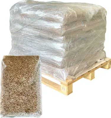 Produktbild von Hartholz Pellets 6 mm 100% Eiche, 480 kg Palette mit 32 Säcken zum Heizen, Heizpellets, Holzpellets