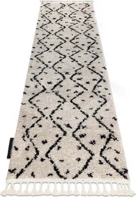Produktbild von Teppich, Läufer BERBER TETUAN B751 Zickzack sahne - in die Küche, Halle, Korridor beige 60x250 cm