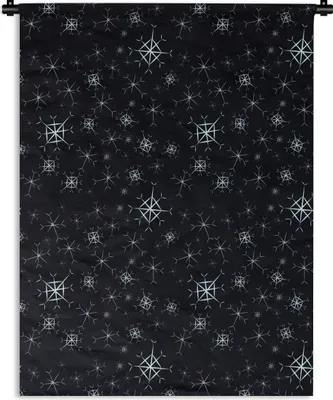 Produktbild von MuchoWow® Wandteppich Wandbehang Winter - Schneeflocke - Muster 150x200 cm Tapisserie Dekoration Wandtuch - Wandaufhängung - Moderner