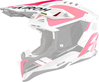 Zdjęcie produktu dla Daszek do kasku Airoh Aviator 3 Saber White Red Shiny