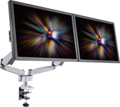 Produktbild von SpeaKa Professional Monitor-Tischhalterung SP-1624800 SuperFlex 2 Display(s) 25,4 cm (10) - 68,6 cm (27) Silber-Schwa