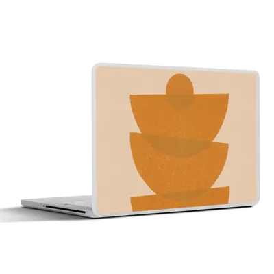 Produktbild von MuchoWow® Laptop Aufkleber Sticker Cover Geometrie - Formen - Gelb - Pastell 30x21 cm - Sticker für Laptop - Selbstklebend