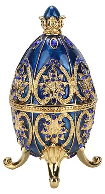 Immagine prodotto di Stile europeo, lucido, diamante artificiale, uovo di Pasqua, metallo, artigianato artistico, organizer per gioielli, decorazione per la casa