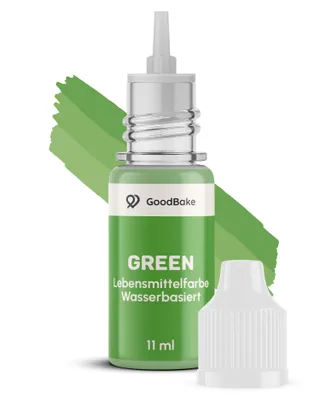 GoodBake Lebensmittelfarbe Grün, wasserbasiert, flüssig, 11 ml