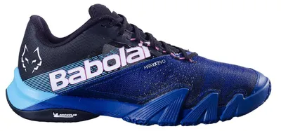 Productafbeelding van Babolat Jet Premura 2 padel schoen, model Lebron, marineblauw/zwart, maat 42,5