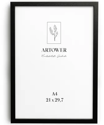Fotolijst DIN A4 21x30 cm Schwarz Massivholzrahmen