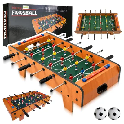 Produktbild von Malplay Tischfußball-Tisch Aus Holz Spielzeug Tischfußballspiel für Kinder und die Ganze Familie