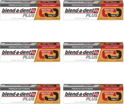 Produktbild von Blend-a-dent Plus Duo Kraft Premium-Haftcreme, 6er Pack (6 x 40 g)