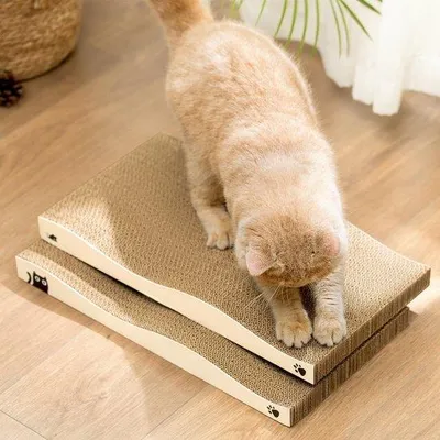 Produktbild von Krabmat für Katzen - umkehrbar mit Premium-Krastextur, dauerhaft, zweischichtig, recycelbar, mit Katzenkraut (2 Stück)
