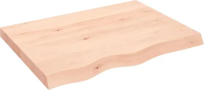 Produktbild von vidaXL Tischplatte 80x60x(2-6) cm Massivholz Eiche Unbehandelt