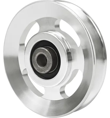 Produktbild von Umlenkrolle 90mm mit Kugellager für Fitnessgeräte, Tragkraft 300kg, Aluminium