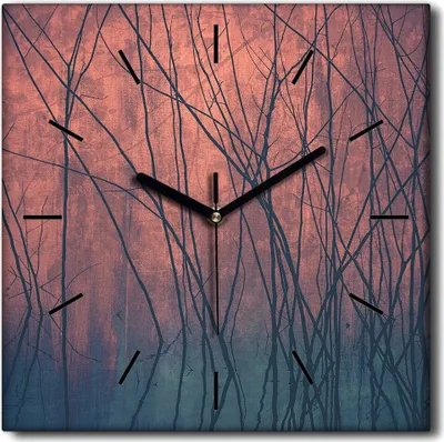 Produktbild von Coloray Uhr auf Leinwand 30x30 cm Wand Uhr Dekoration Wohnzimmer Segeltuch schwarze Hände -Kunstkunst von Bäumen