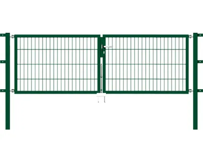 Obrázek produktu pro Dvojitá brána Alberts Flexo s příslušenstvím, k zabetonování, zelená, šířka 250 cm, výška 80 cm