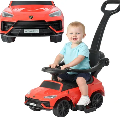 Produktbild von Lebula Rutschauto, Schiebewagen, Lauflernhilfe Lamborghini Urus 3-in-1 mit Musik, Spielzeugauto, rot