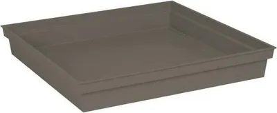 Image de Soucoupe Carrée, 40 x 40 x H. 5,9 cm, EDA Toscane, Taupe