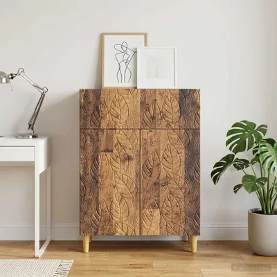 Zdjęcie produktu dla Komoda vidaXL z drewna postarzanego 66 x 34,5 x 90 cm z materiału drewnopochodnego