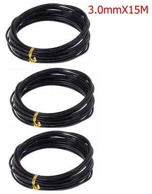 Immagine prodotto di Filo per bonsai - Filo di sostegno per piante - Alluminio anodizzato - Riutilizzabile - Per la modellatura - 3 mm x 15 m, 3 rotoli