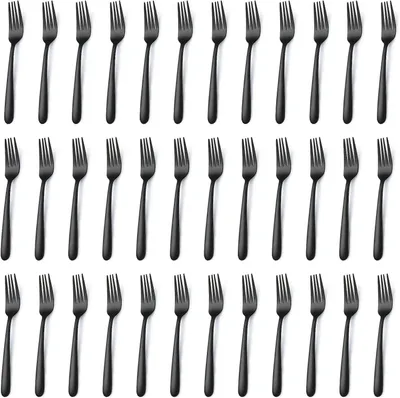 Produktbild von 36-teiliges Set von Tafelgabeln (20,3 cm), Edelstahl, hochglanzpoliert, für Zuhause, Küche und Restaurant, spülmaschinenfest