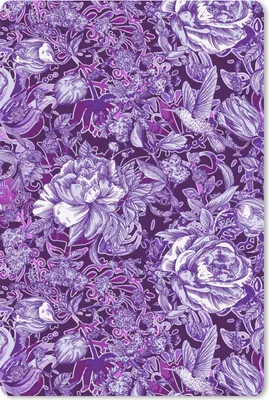 Produktbild von MuchoWow® Mauspad Mousepad Kolibri - Rosen - Lila 18x27 cm - Mousepads - Maus Mat - Pad - Mausunterlage