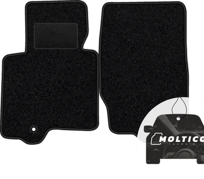 Produktbild von moto-MOLTICO Vorne Fußmatten Auto Velours Autoteppiche Schwarz Automatten Set 2-teilig passend für Infiniti FX 2003-2006