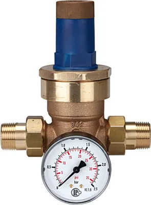 Produktbild von Riegler Druckregler für Wasser, inkl. Manometer, R 3/4, 0,2 - 2 bar