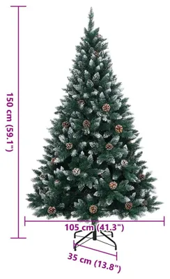 Image de vidaXL Sapin de Noël artificiel 150 LED 150 cm
