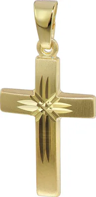 trendor 35743 Kreuz-Anhänger 333 Gold 19 mm 1