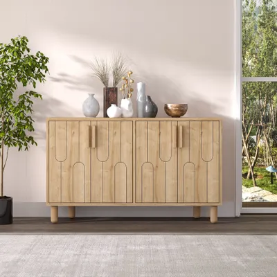 Immagine prodotto di Skye Decor, Vincent - Saphire Oak, consolle, pannelli truciolari rivestiti al 100% in melamina, rovere zaffiro, 120 x 29,6 x 73,6 cm