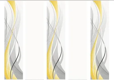 Produktbild von Schiebegardine Digitaldruck Carlisle gelb 5er-Set 60x245 cm