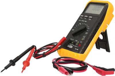 Produktbild von KS-Tools Multimetr cyfrowy z sondami testowymi i zaciskami krokodylkowymi, urządzenie pomiarowe, woltomierz, amperomierz, tester 150.1480