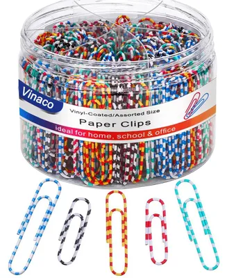 Papierclips, Medium & Groß, 450 Stück, bunt, rostfrei