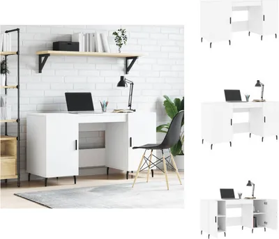 Produktbild von vidaXL Schreibtisch Weiß 140x50x75 cm Holzwerkstoff -  Schreibtische
