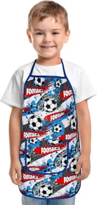 Produktbild von Kinderschürze - 37 x 47 cm, für Kinder von 3 - 5 Jahren - Blau,Rot,Weiß
