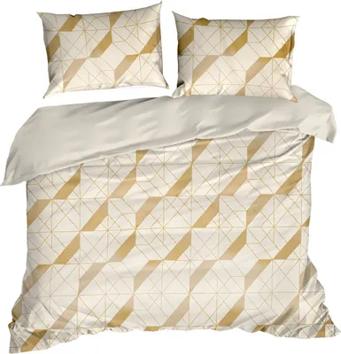 Produktbild von Bettwäsche GEO/02 160x200 golden geometrisch