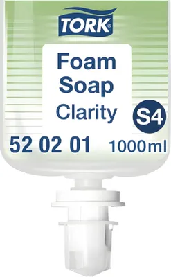 Produktbild von Tork 520201, Hände, Schaumseife, Transparent, 1000 ml, 1,03 kg, 92 mm
