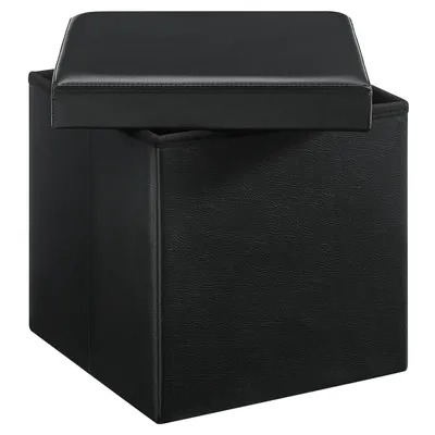 Produktbild von Fußhocker - klappbar - ohne Beine -  - 38 cm - schwarz